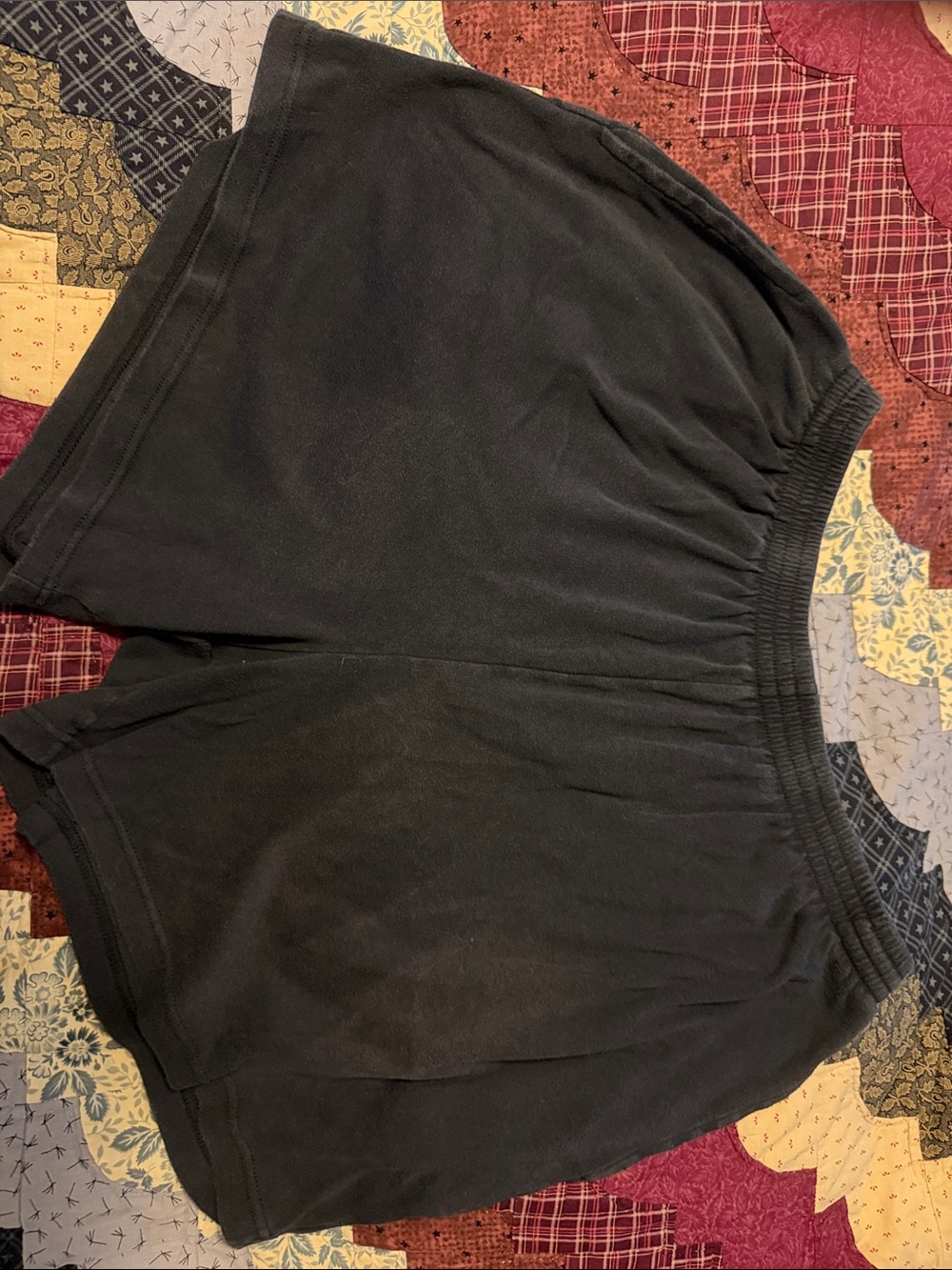 Roaman's Black Athletic Elastic-Waist Shorts